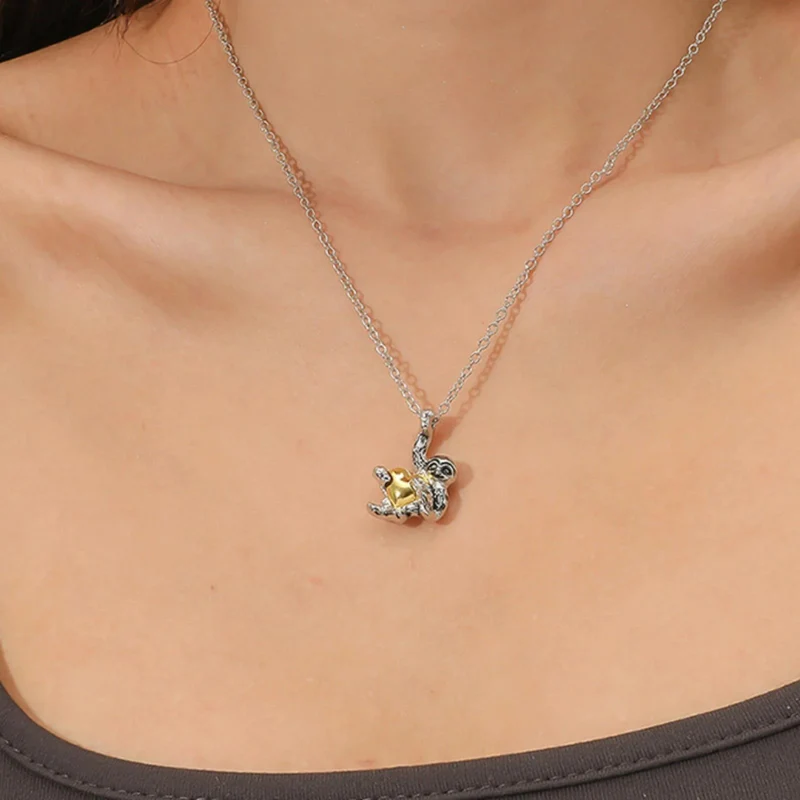 Collier Paresseux Cœur