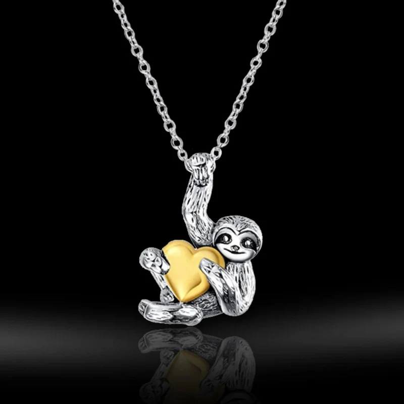 Collier Paresseux Cœur