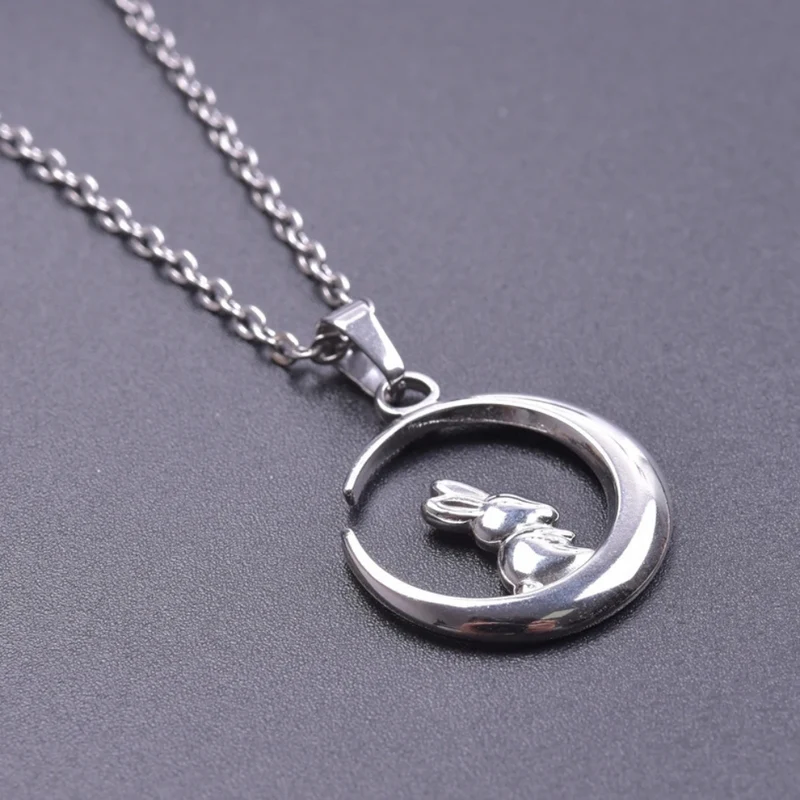 Collier Lune Lapin