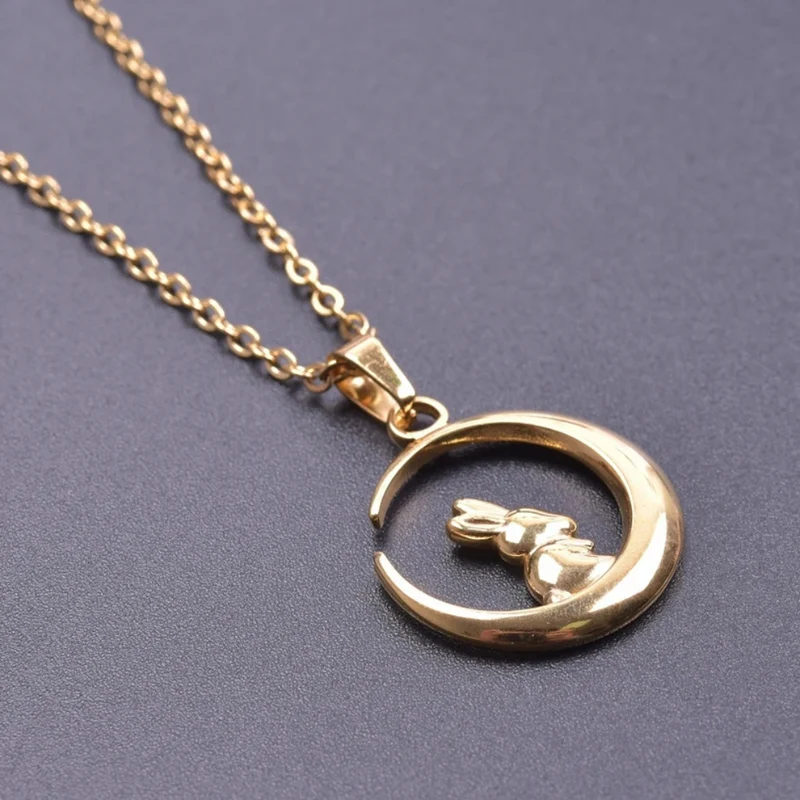 Collier Lune Lapin