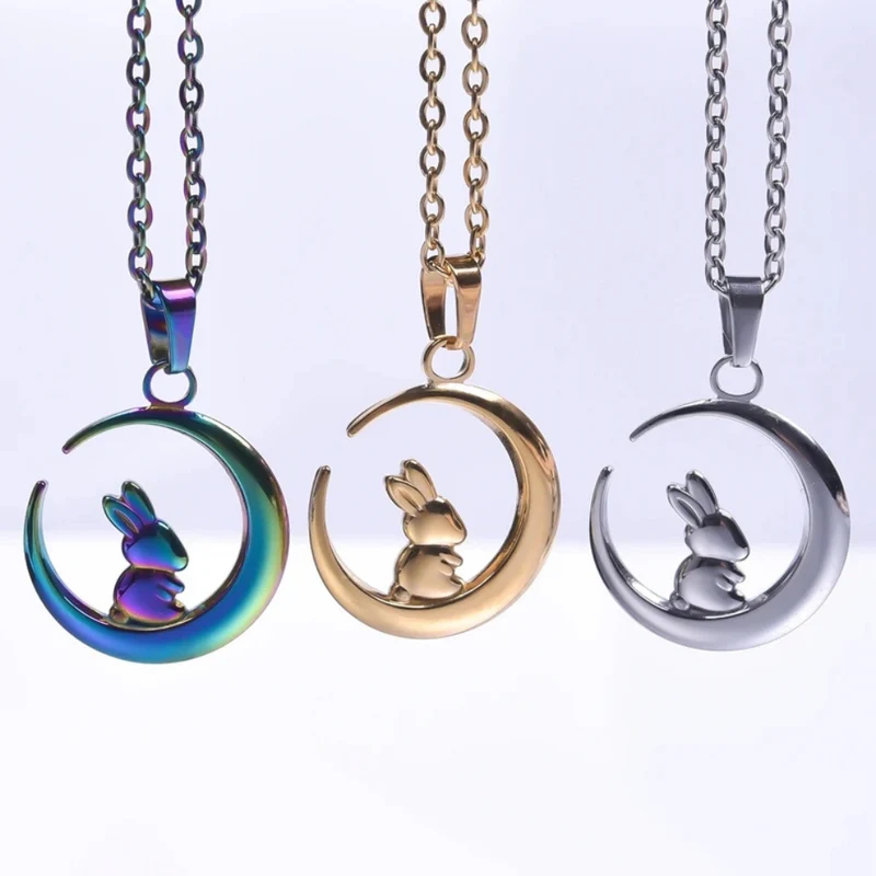 Collier Lune Lapin
