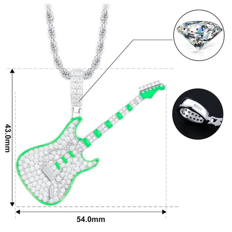 Collier Guitare Fluorescente