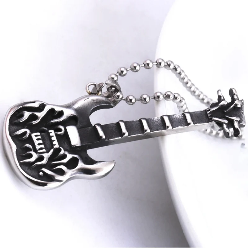 Collier Guitare Flamme