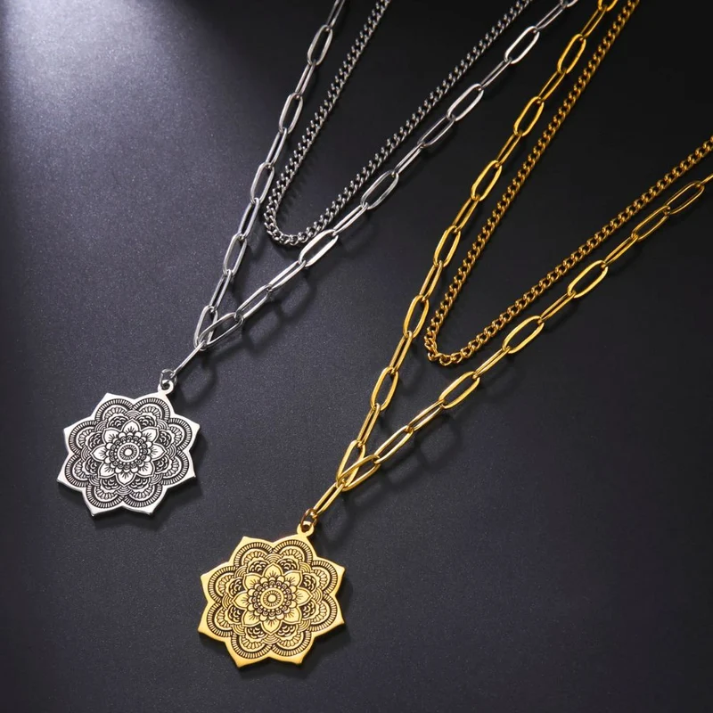 Collier Fleur Rosace