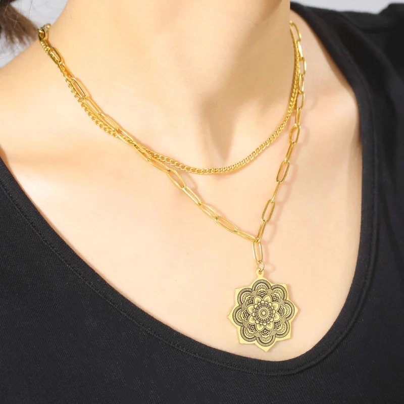 Collier Fleur Rosace