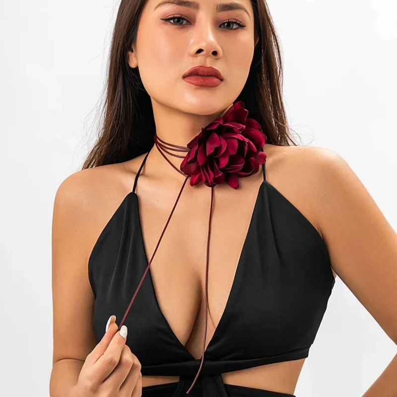 Collier Fleur Rouge