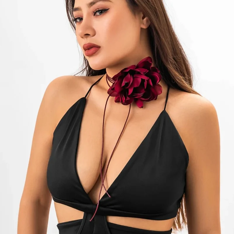 Collier Fleur Rouge