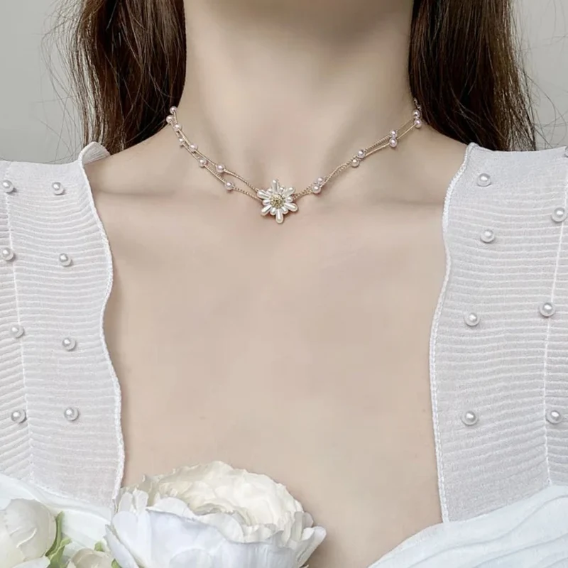 Collier Fleur Perle