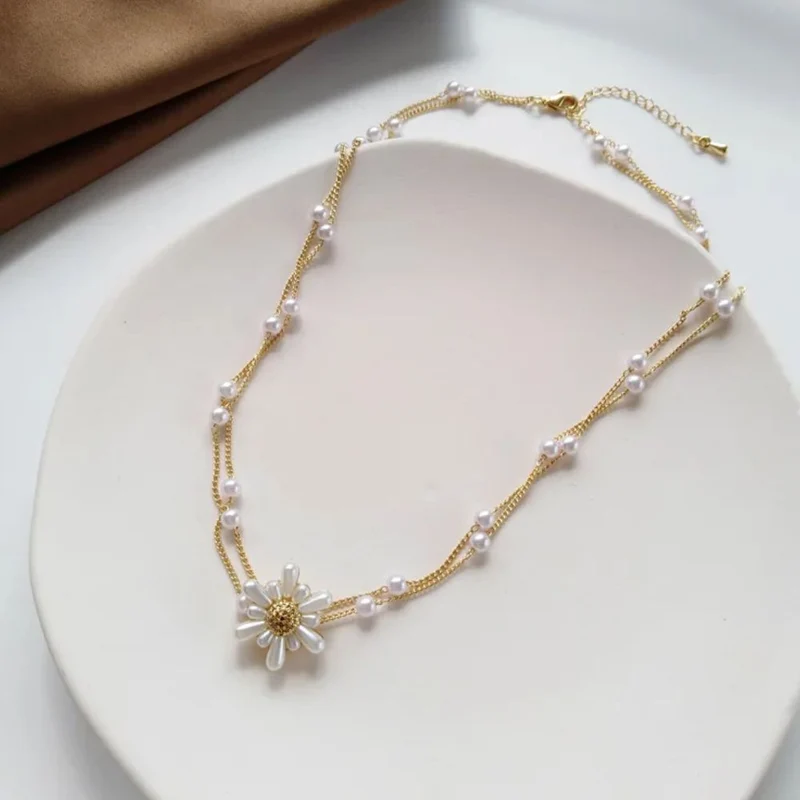 Collier Fleur Perle