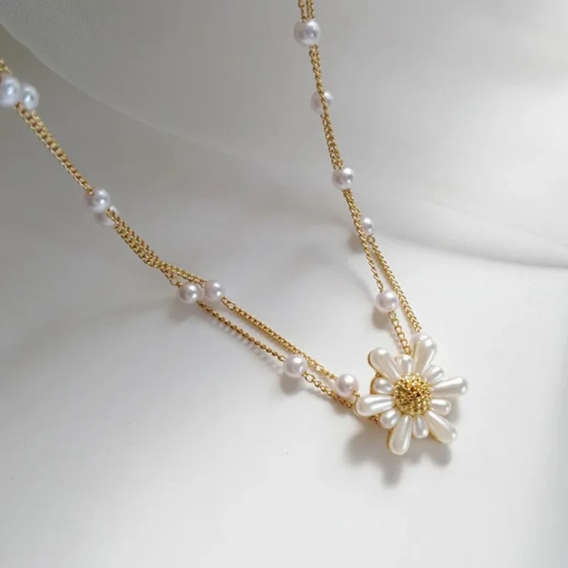Collier Fleur Perle