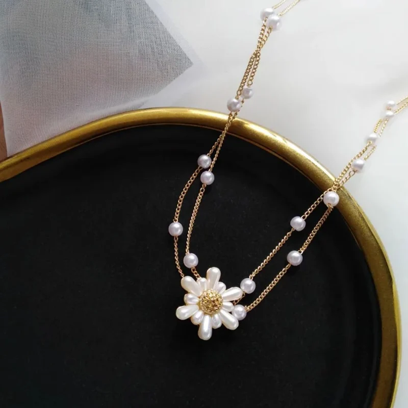 Collier Fleur Perle