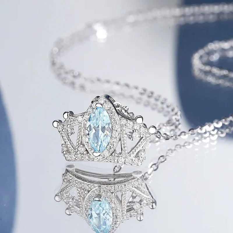 Collier Couronne Saphir