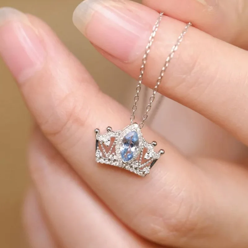 Collier Couronne Saphir