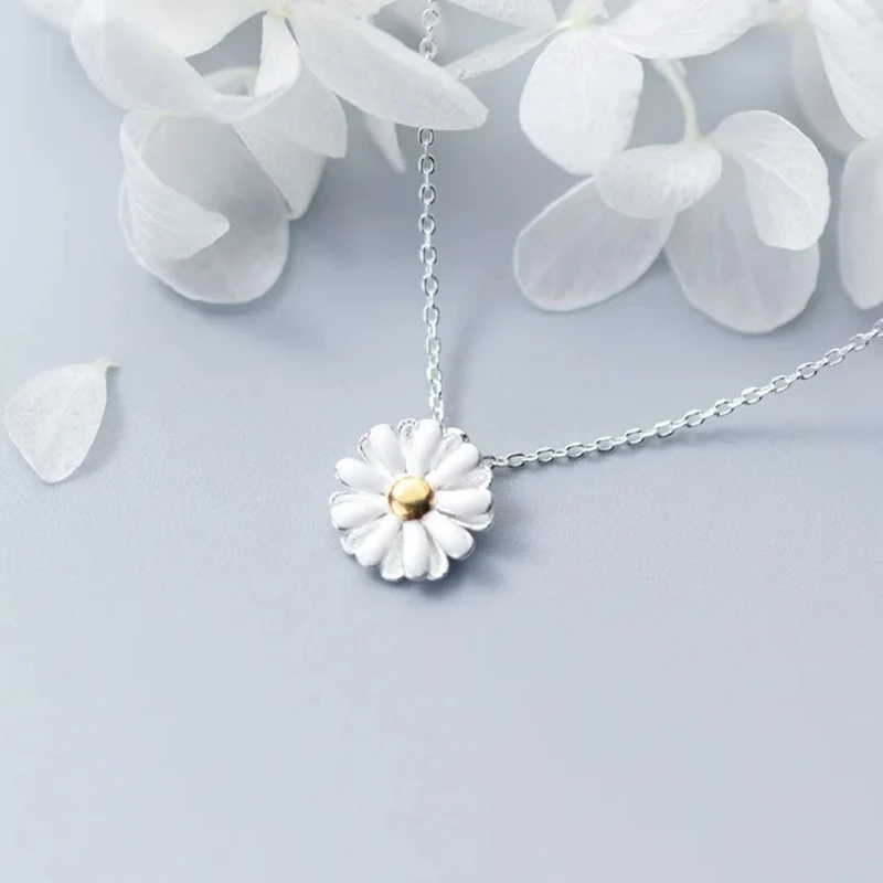 Collier Marguerite Argent