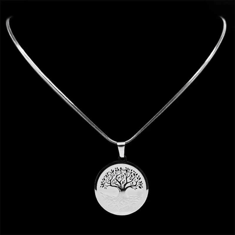 Collier Arbre Plaque