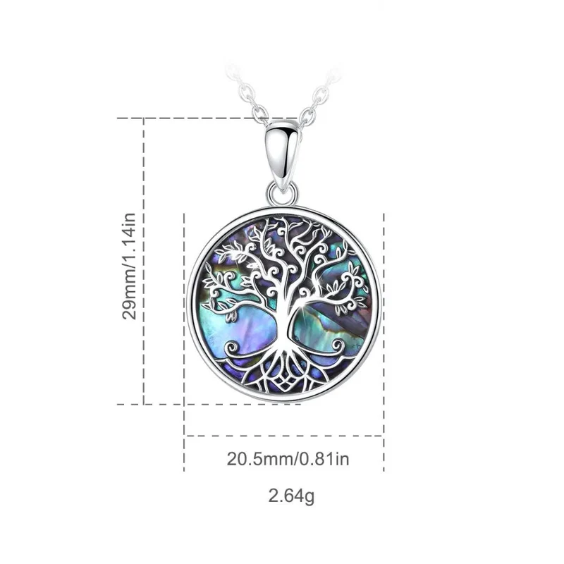 Collier Arbre de Vie Bleu