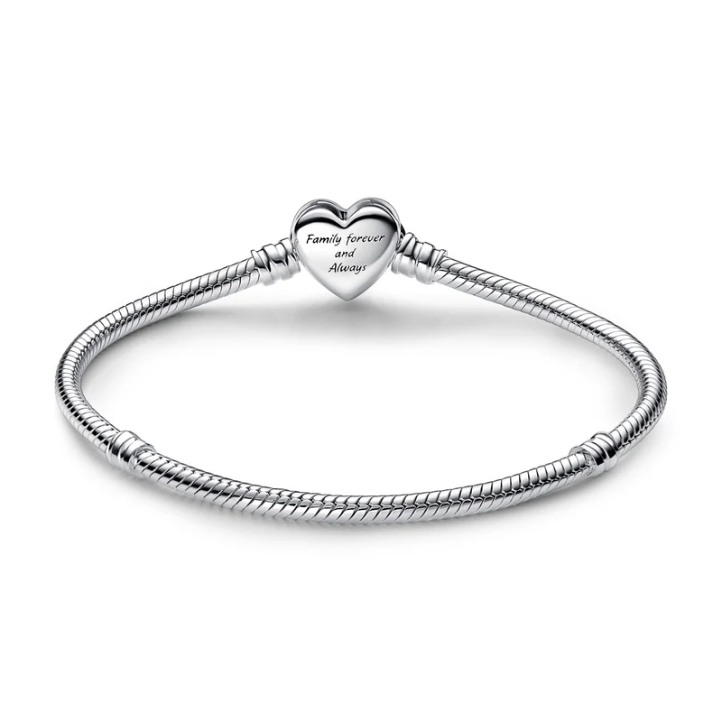Pandora Moments 925 Sterling Silver Sparkling Infinity Heart Clasp Bracelet 592645C01-21