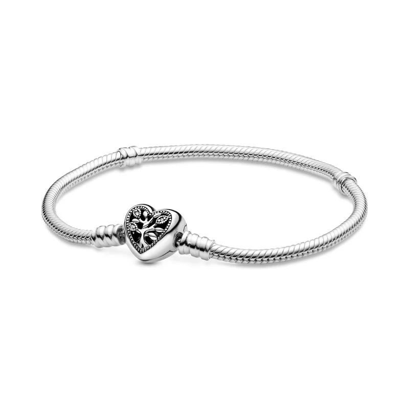 Pandora Moments 925 Sterling Silver Snake Chain Bracelet 598827C01-17 (Length: 17.00 cm)