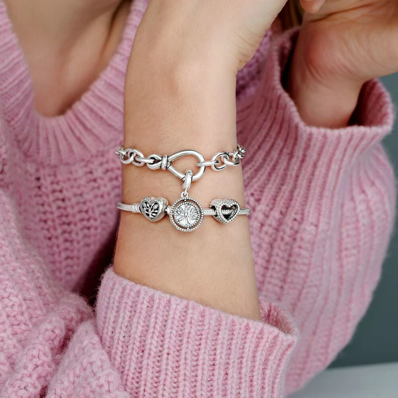 Pandora Moments 925 Sterling Silver Snake Chain Bracelet 598827C01-17 (Length: 17.00 cm)