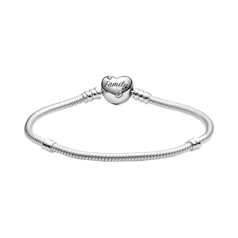Pandora Moments 925 Sterling Silver Snake Chain Bracelet 598827C01-17 (Length: 17.00 cm)