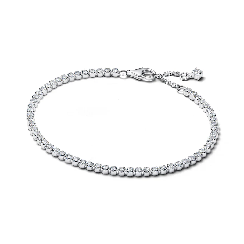 Pandora Timeless 925 Sterling Silver Sparkling Tennis Bracelet 593927C01-18
