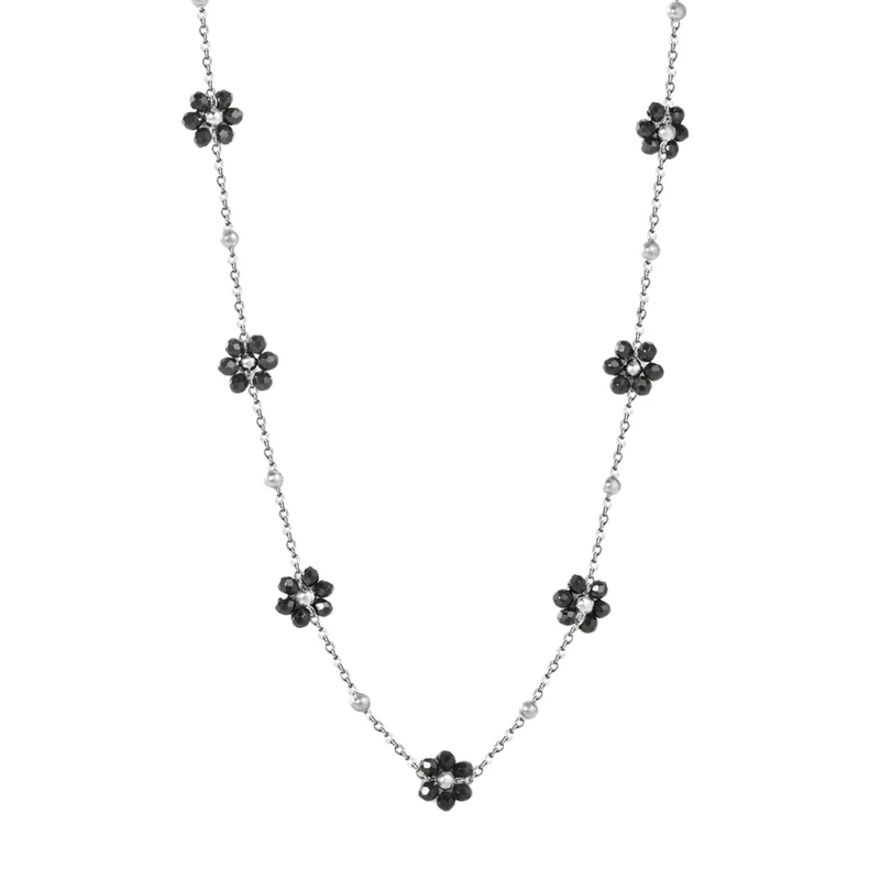 Collier Fleur Noir
