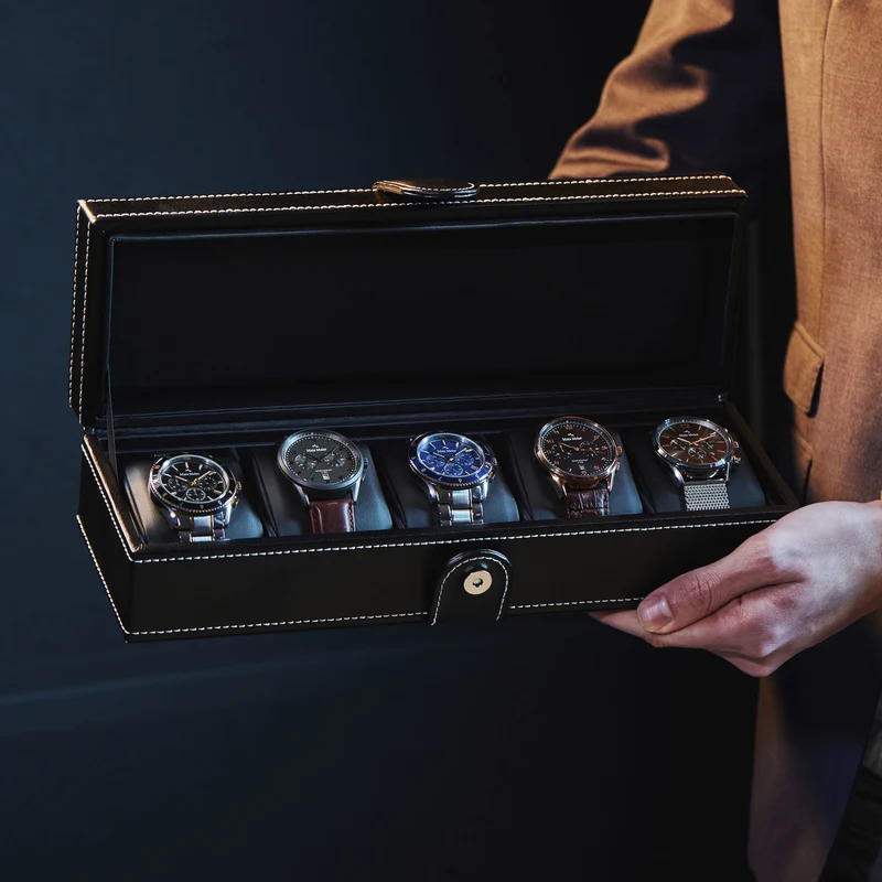Mats Meier Mont Fort Hommes Boîte à Montres Noir MM-Watchbox-1907