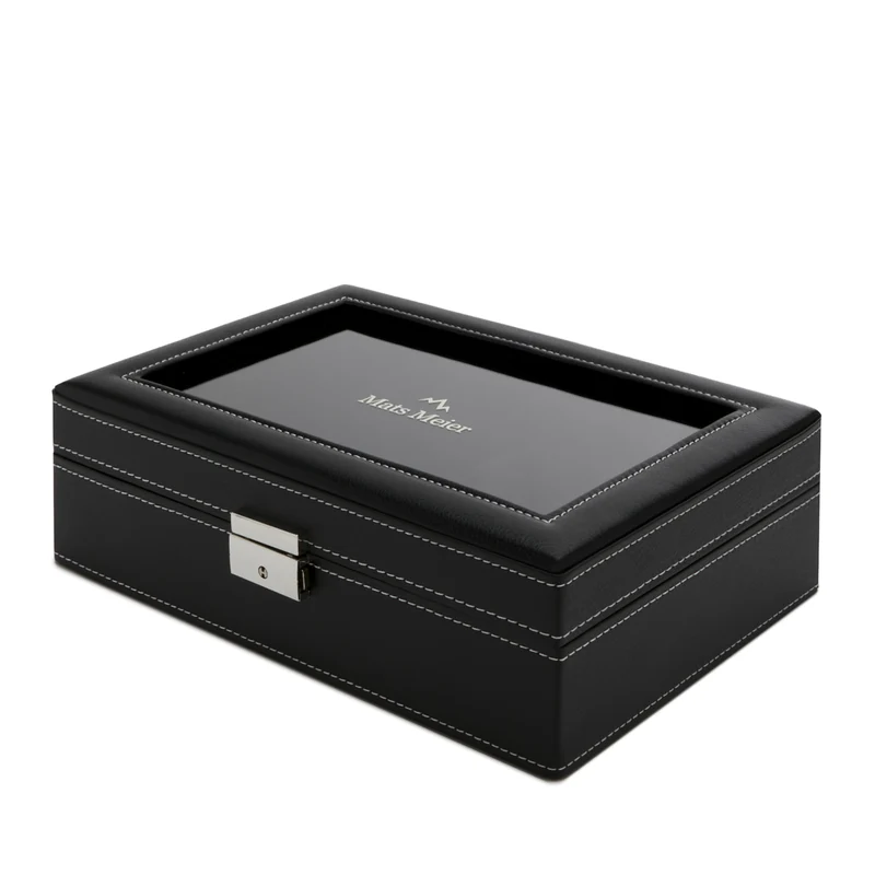 Mats Meier Mont Fort Hommes Boîte à Montres Noir MM-Watchbox-1904