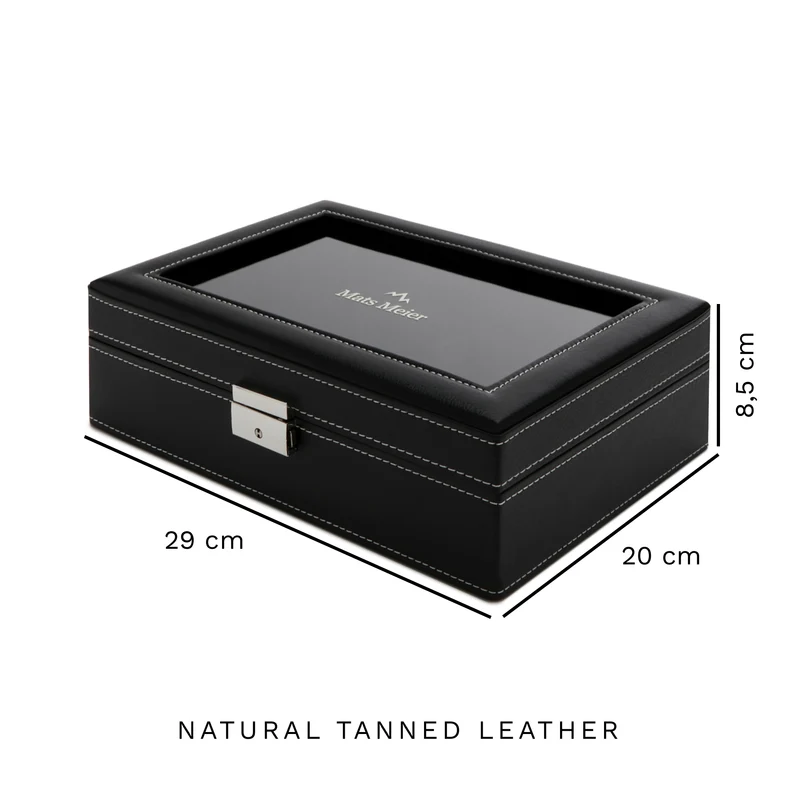 Mats Meier Mont Fort Hommes Boîte à Montres Noir MM-Watchbox-1904