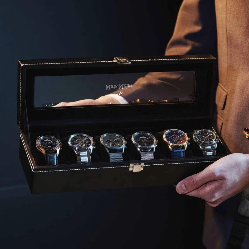 Mats Meier Mont Fort Hommes Boîte à Montres Noir MM-Watchbox-1915