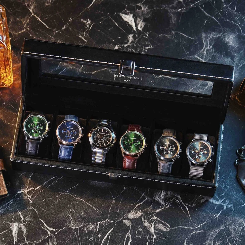 Mats Meier Mont Fort Hommes Boîte à Montres Noir MM-Watchbox-1915