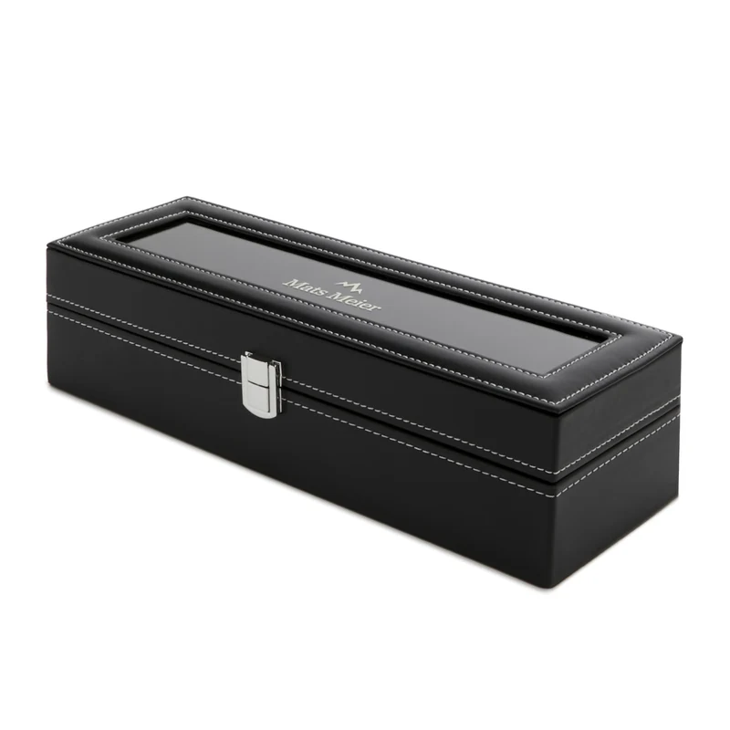 Mats Meier Mont Fort Hommes Boîte à Montres Noir MM-Watchbox-1915