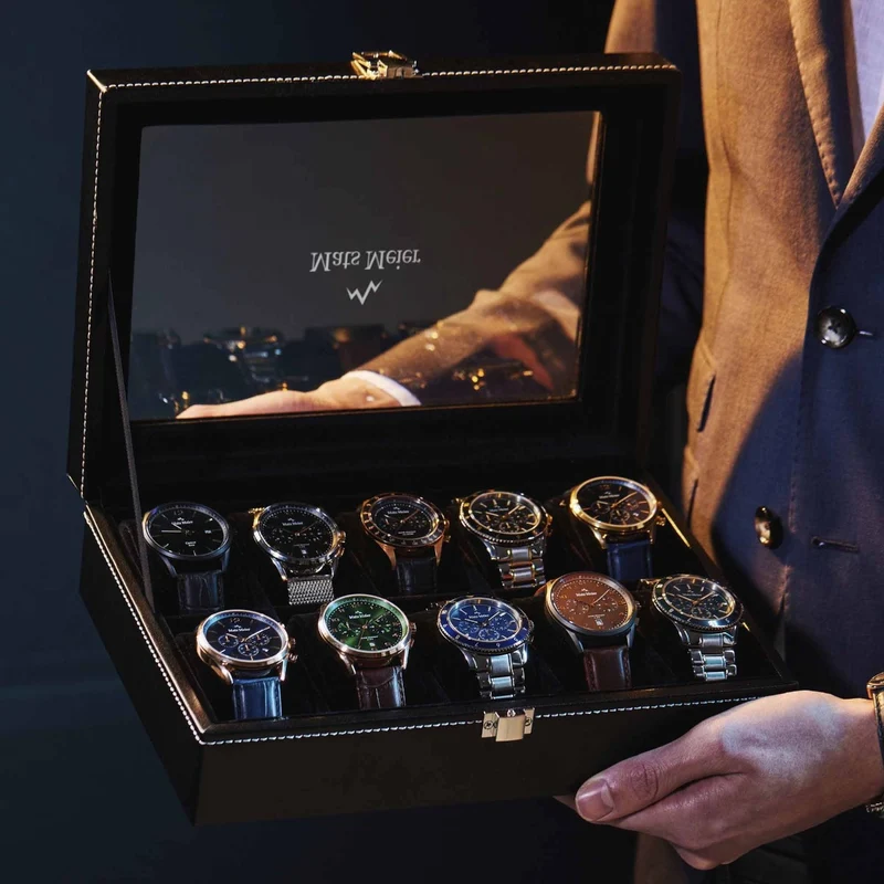 Mats Meier Mont Fort Hommes Boîte à Montres Noir MM-Watchbox-1916