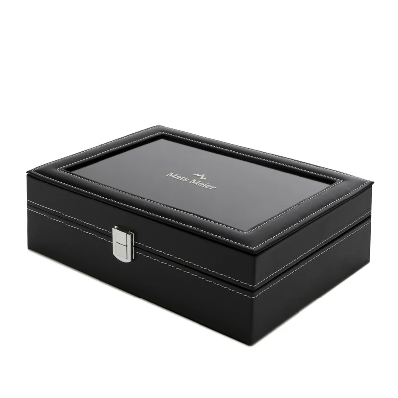 Mats Meier Mont Fort Hommes Boîte à Montres Noir MM-Watchbox-1916