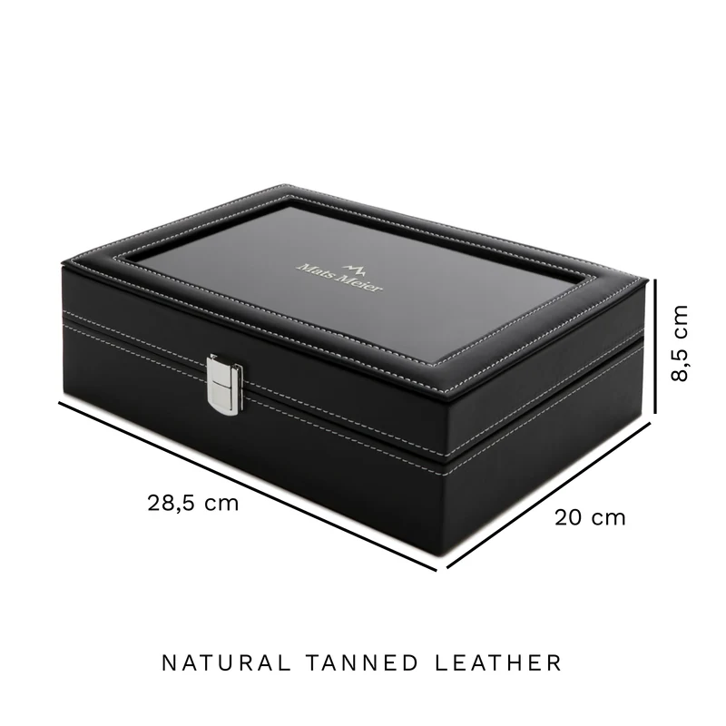 Mats Meier Mont Fort Hommes Boîte à Montres Noir MM-Watchbox-1916