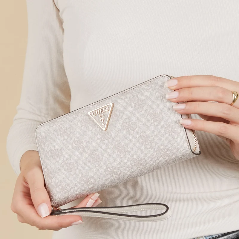 GUESS Femmes Portefeuille Zippé Blanc SWSD85-460-DVL