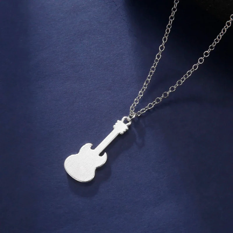Collier Guitare Noire
