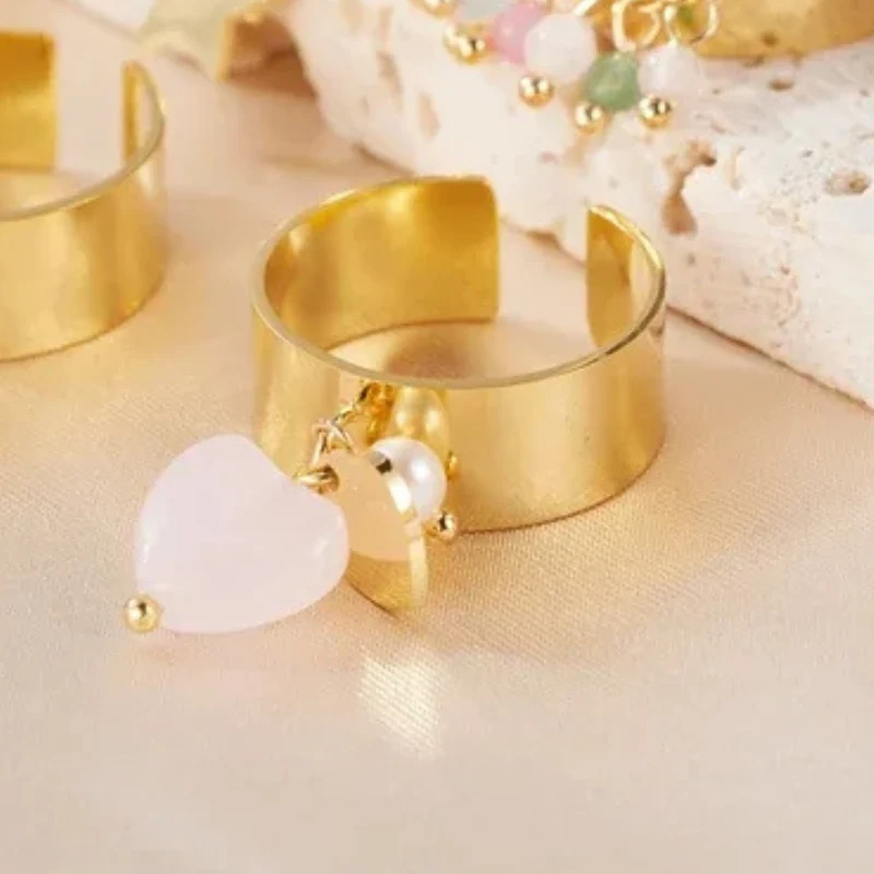 Bague Breloque Double Cœur