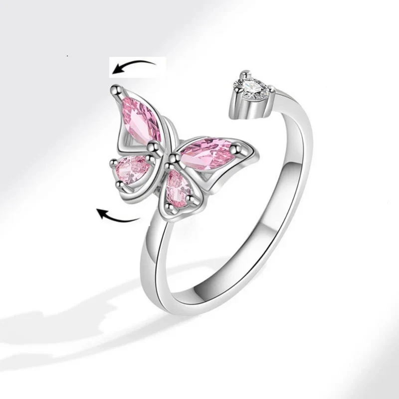 Bague Papillon qui Tourne