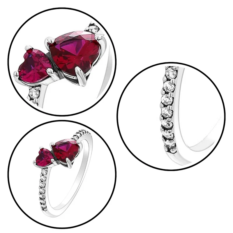 Bague Double Cœur
