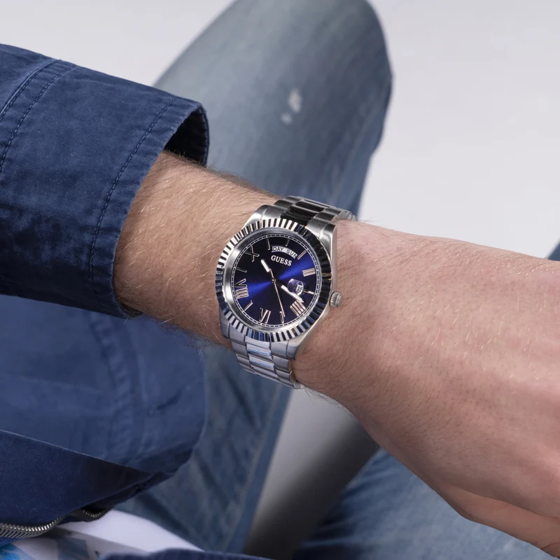 GUESS Connoisseur Hommes Montre Argent GW0265G7