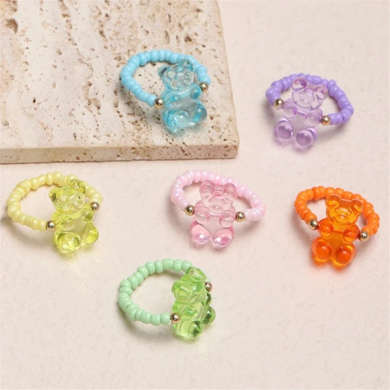 Bague Ourson Perles