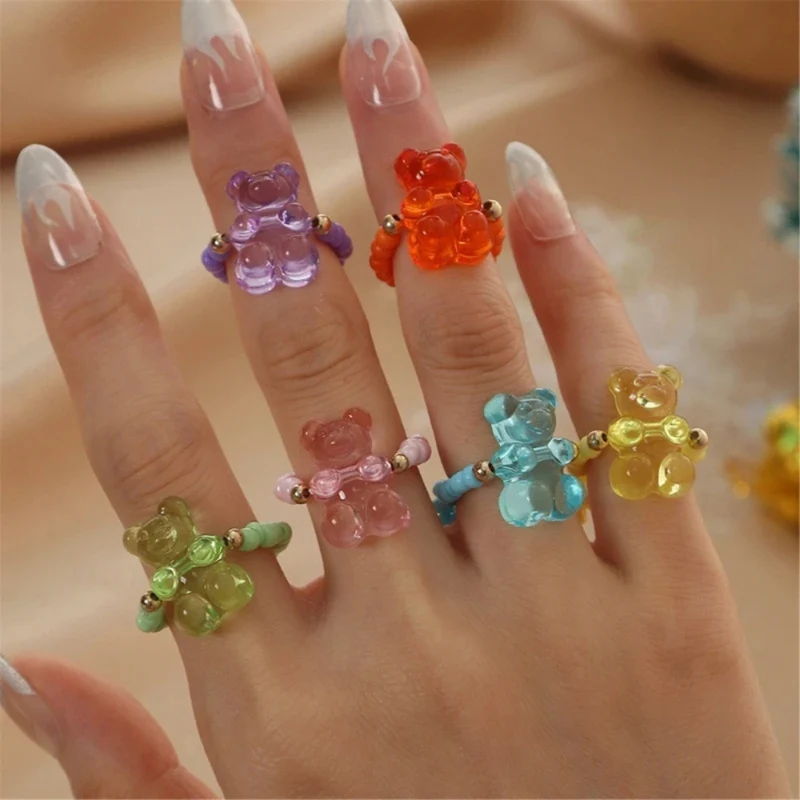 Bague Ourson Perles