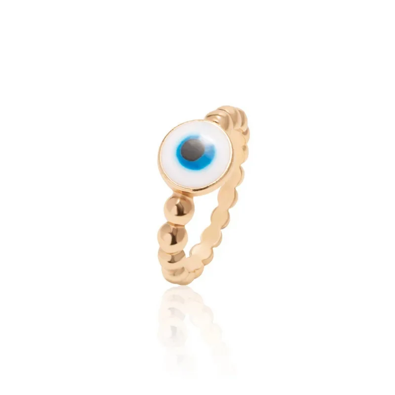 Bague Mauvais Œil Blanc
