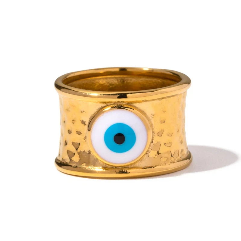 Bague Martelé Œil Blanc