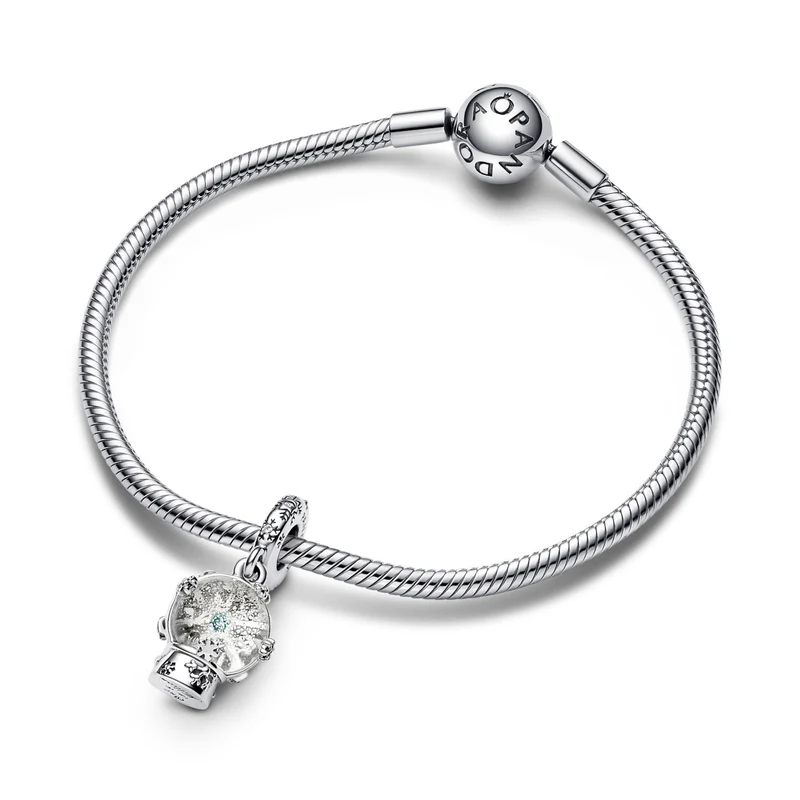 Pandora Moments 925 Sterling Silver Snowflake Snowglobe Charm 792369C01