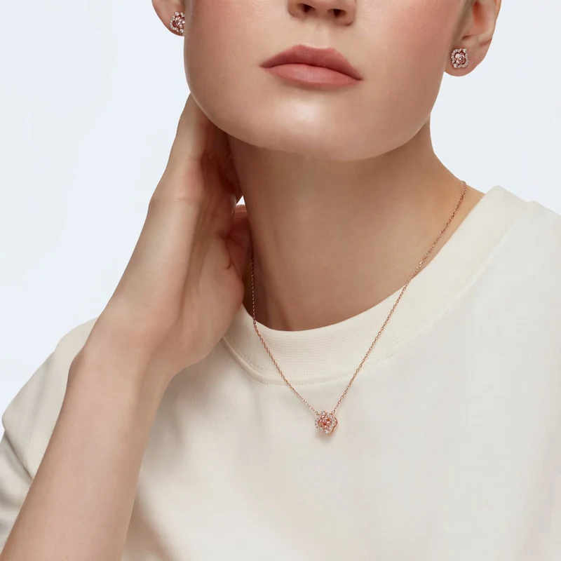 Swarovski Sparkling Boucles d'oreilles Or rose 5516488
