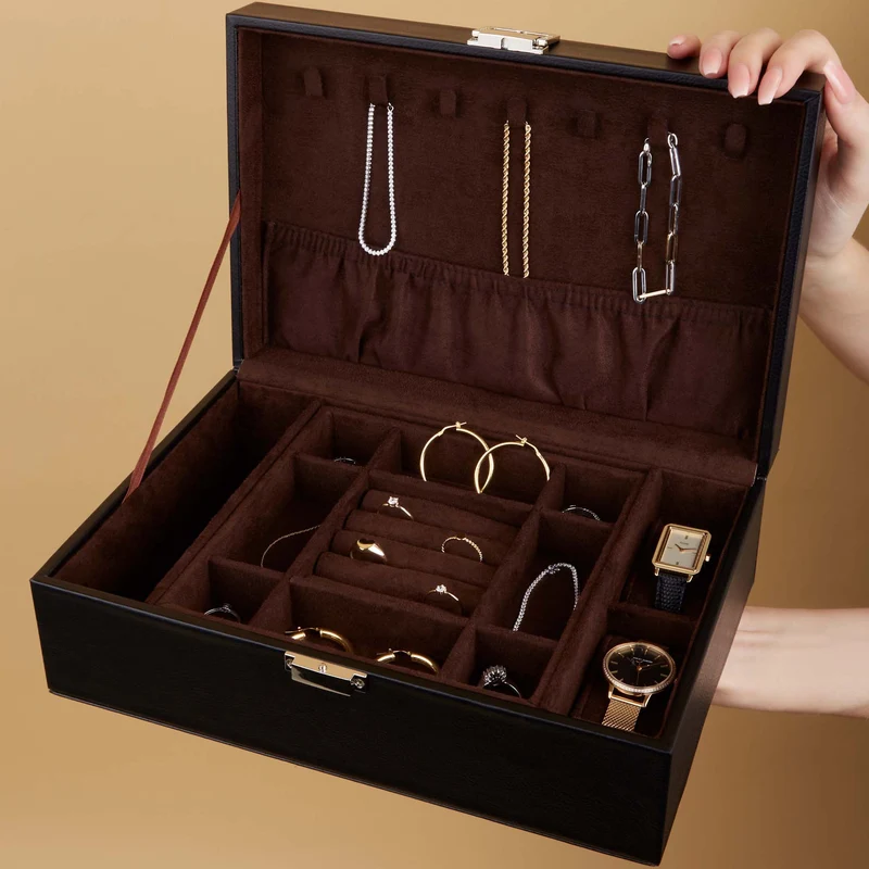 Brandfield Femmes Boîte à Bijoux Noir BFJB100409