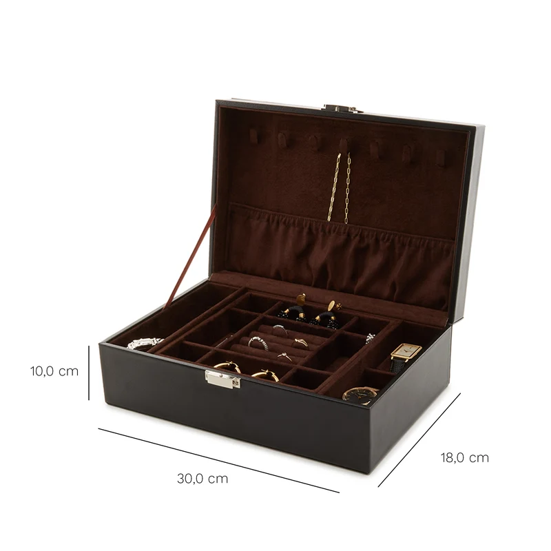 Brandfield Femmes Boîte à Bijoux Noir BFJB100409