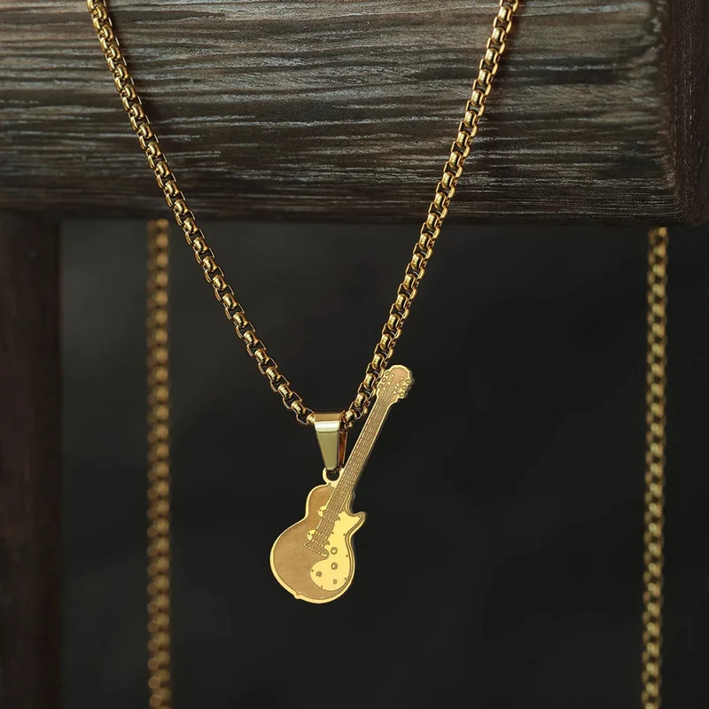Collier Pendentif Guitare